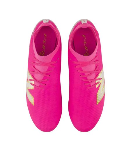 Mens Furon Team Fg V8 Firm Ground Football Boots Pink White New Balance
