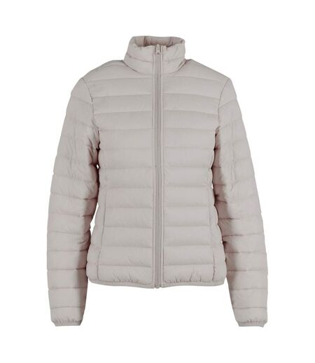 Womens/ladies Lightweight Puffer Jacket Light Asphalt New Morning Studios