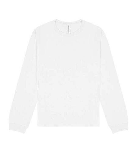 Unisex Adult Heavyweight Long-sleeved T-shirt White Bella + Canvas
