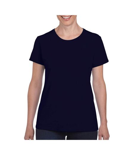 T-shirt À Manches Courtes Coupe Féminine Femme Bleu Marine Gildan