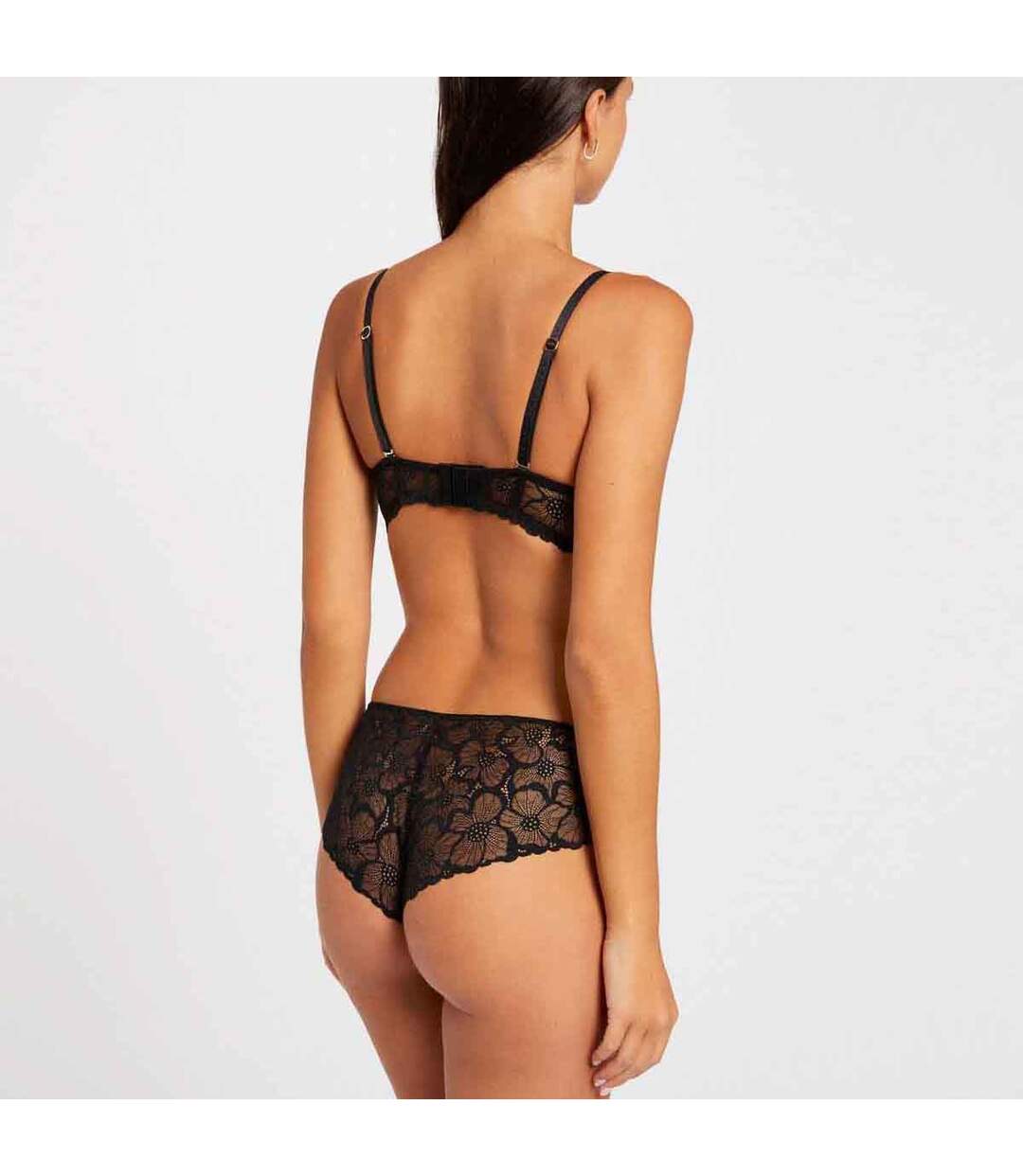 Soutien-gorge ampliforme coque moulée noir Ophélie