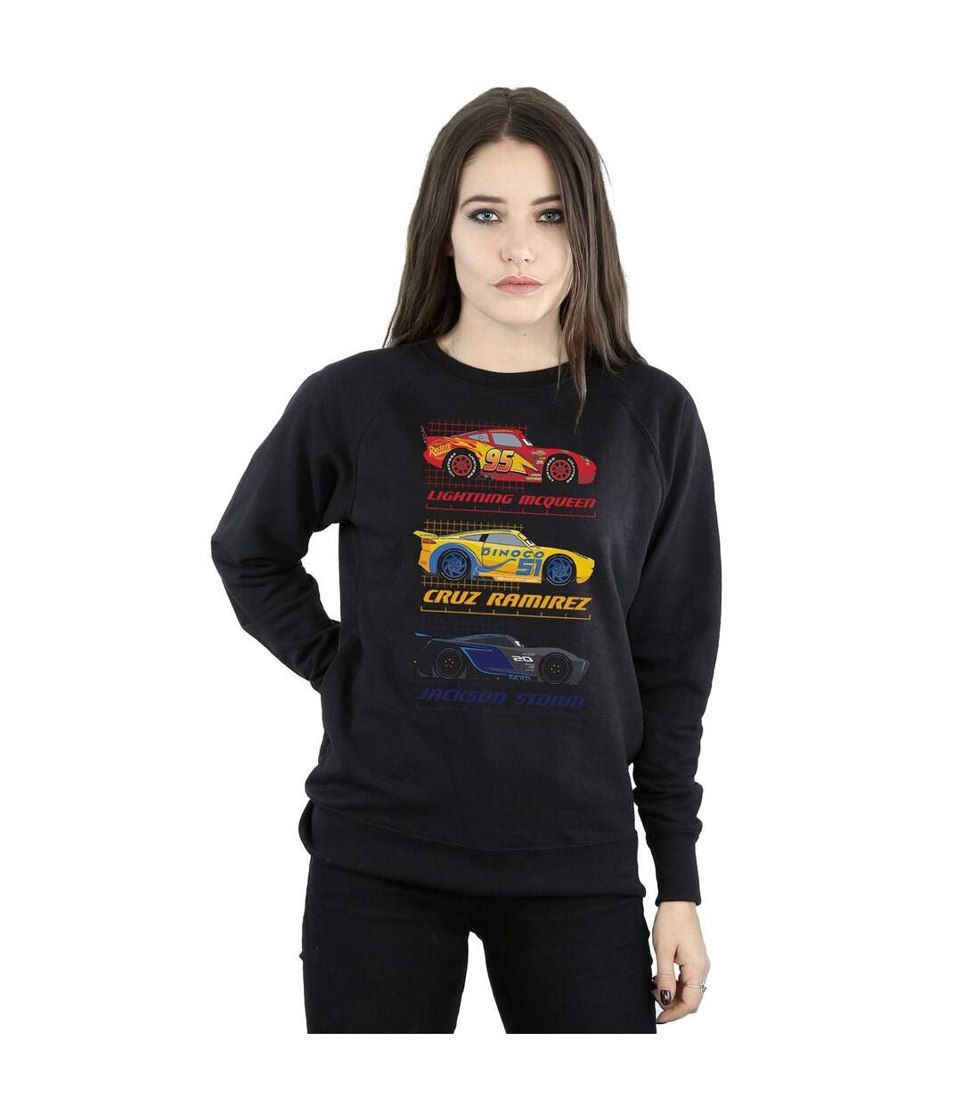 Disney Sweatshirt Cars Racer Profile - Femmes/Dames (Noir) - UTBI3364-2