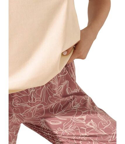 Pyjama pantalon t-shirt manches courtes Nina Lisca