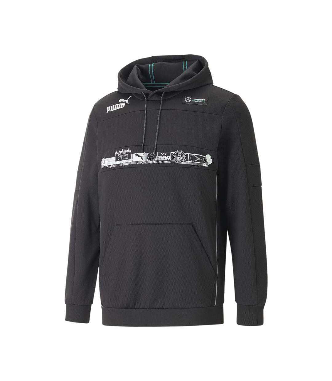 Sweat Noir Homme Puma Mercedes Fd Mapf1 Sds Hdy - L-1