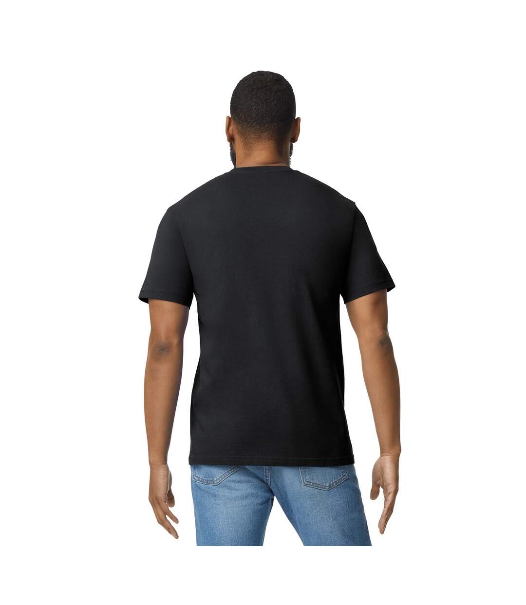 Mens plain lightweight t-shirt black Gildan