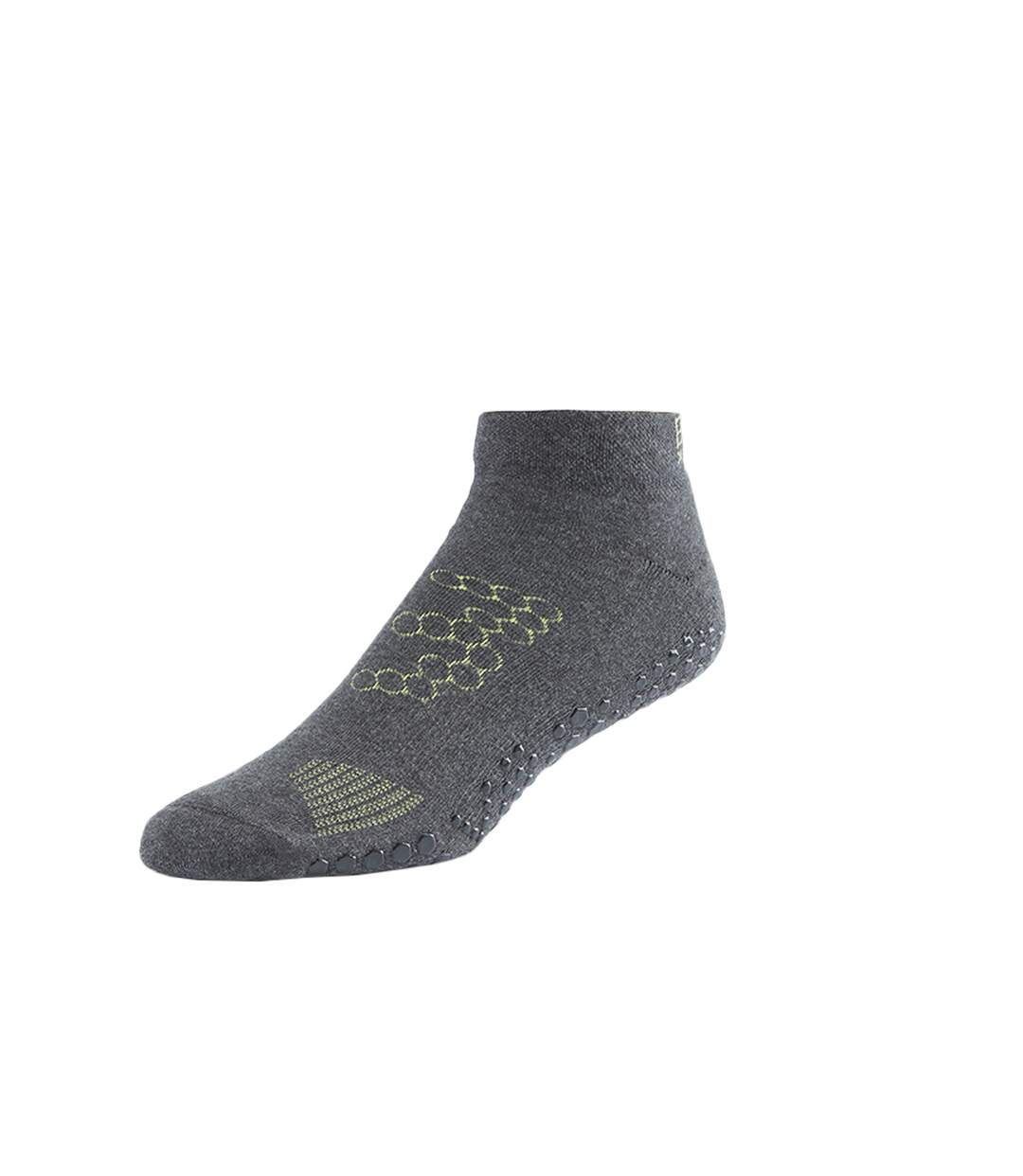Base 33 Mens Organic Cotton Gripped Ankle Socks (Slate) - UTMQ718