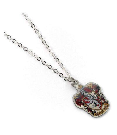 Harry Potter Gryffindor Necklace (Silver/Red/Gray) (One Size) - UTTA9022