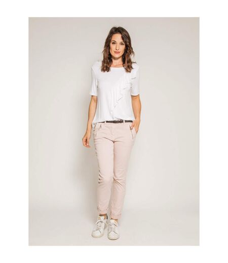 T-shirt col rond avec volant FIRMINI - Dona X Lisa