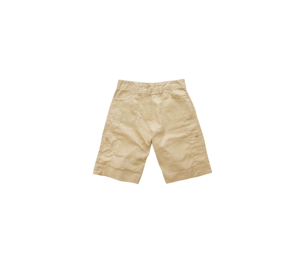 Short en lin et coton BASTIAB-1