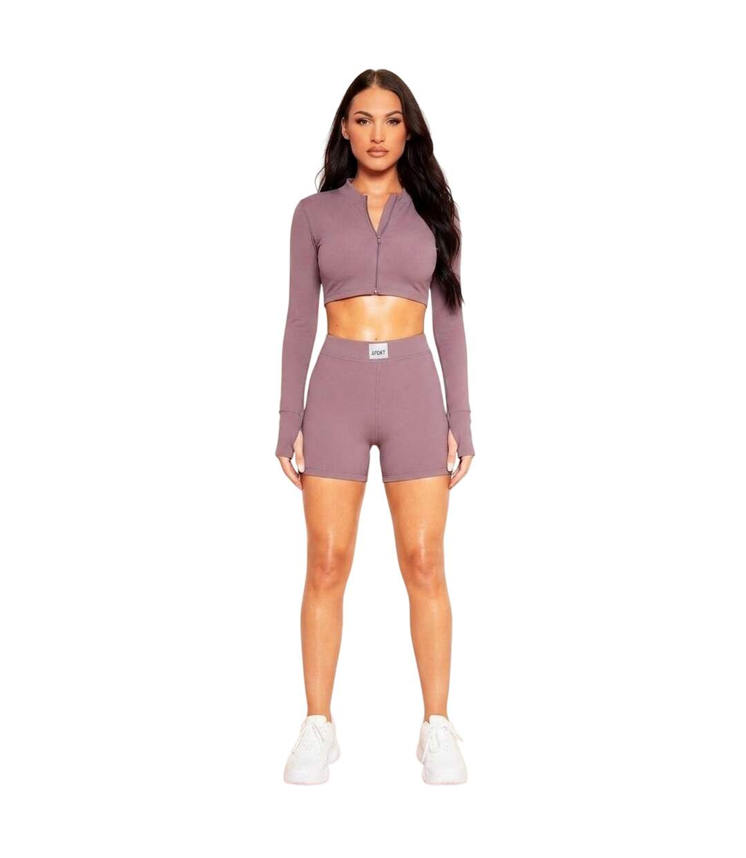 Womens/ladies Logo Fitted Shorts Purple Missy Empire-2