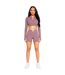 Womens/ladies Logo Fitted Shorts Purple Missy Empire-2