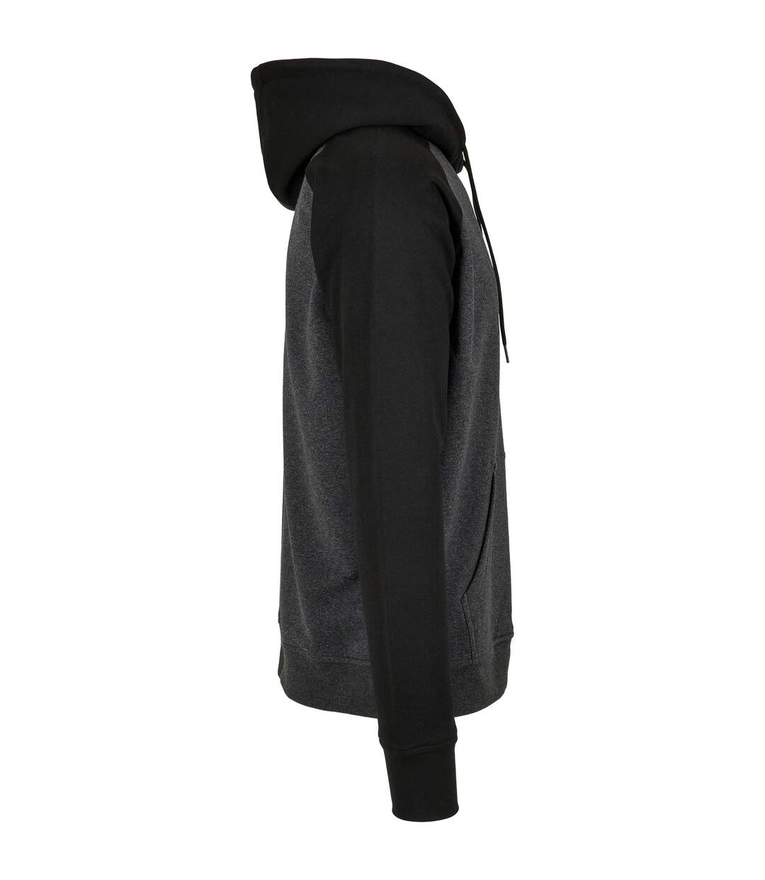 Sweat À Capuche Homme Charbon Noir Build Your Brand-3