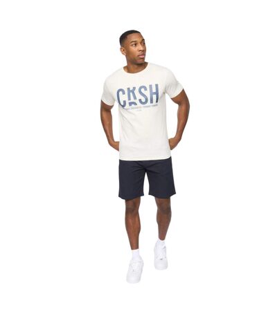T-shirt Solari Homme Blanc Cassé Crosshatch