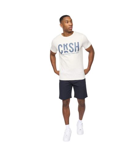 T-shirt Solari Homme Blanc Cassé Crosshatch