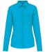 Chemise popeline manches longues - Femme - K549 - bleu turquoise