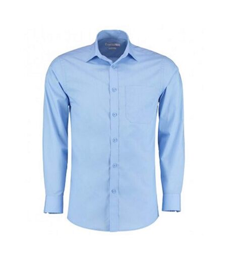 Kustom Kit Mens Long Sleeve Tailored Poplin Shirt (Light Blue) - UTPC3156