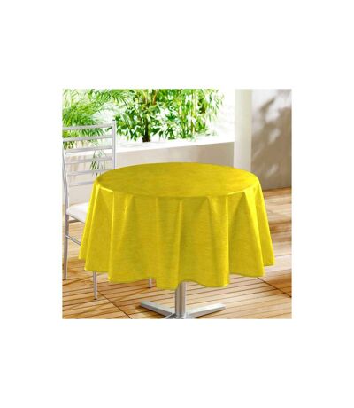 Nappe Ronde Toile Cirée Declino 160cm Jaune