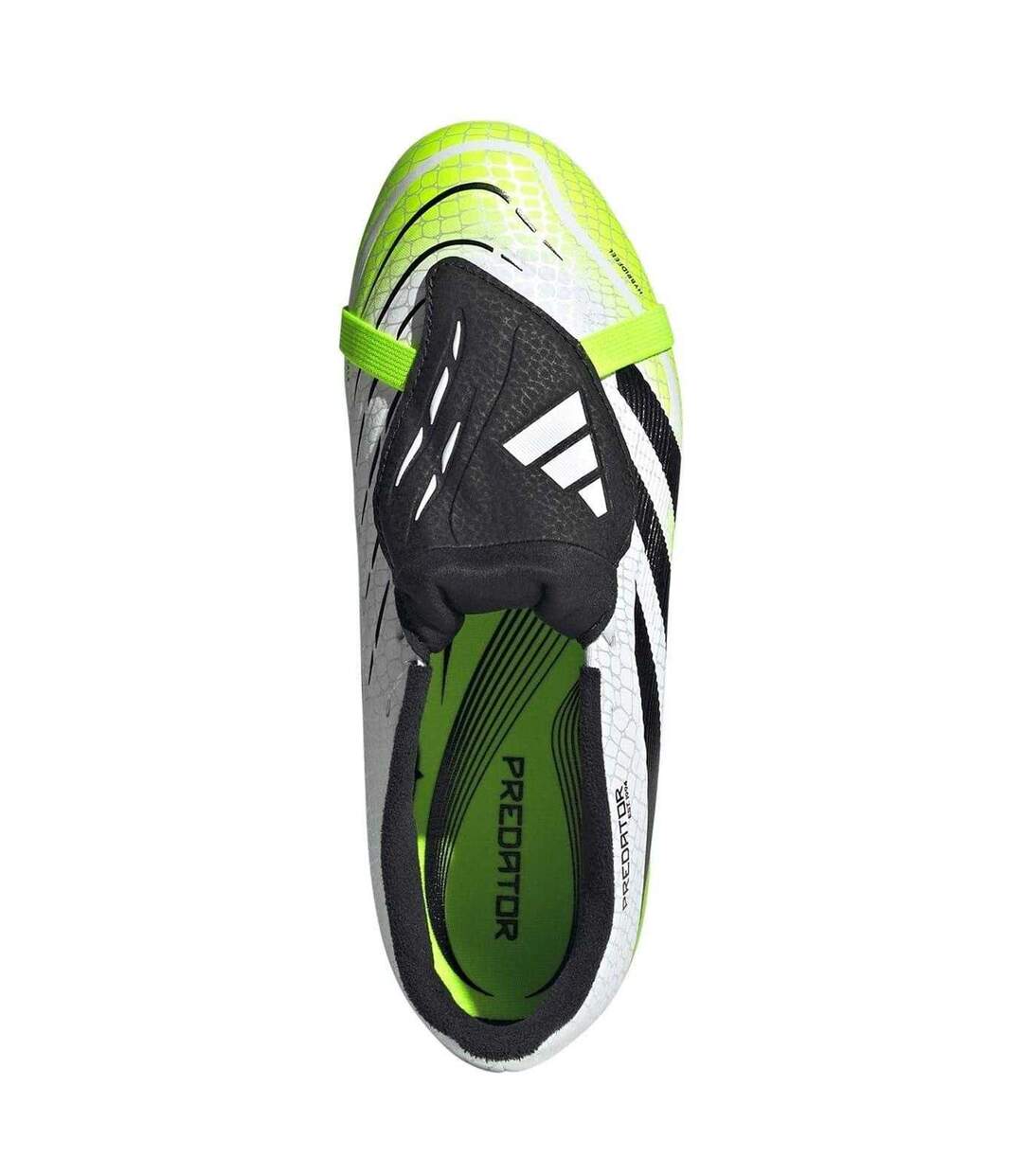 Chaussures De Foot Pour Terrain Ferme Motif/style Se Rabat Sur L´avant Predator League Enfant Blanc Noir Citron Adidas-4