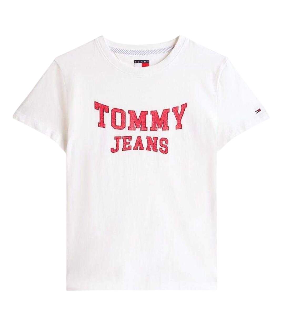 T-shirt Motif/style Universitaire Femme Écru Tommy Jeans-2