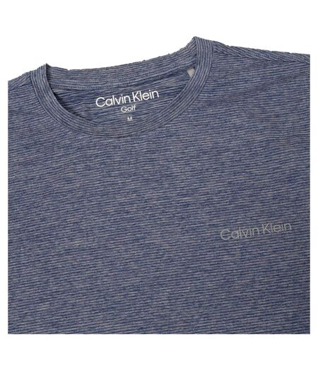 T-shirt Golf Motif/style À Rayures Homme Bleu De Suède Calvin Klein