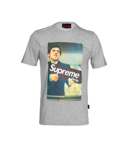 T-shirt Gris Homme Supreme Grip Film - M