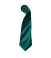 Premier Mens Plain Satin Tie (Narrow Blade) (Burgundy) (One Size)