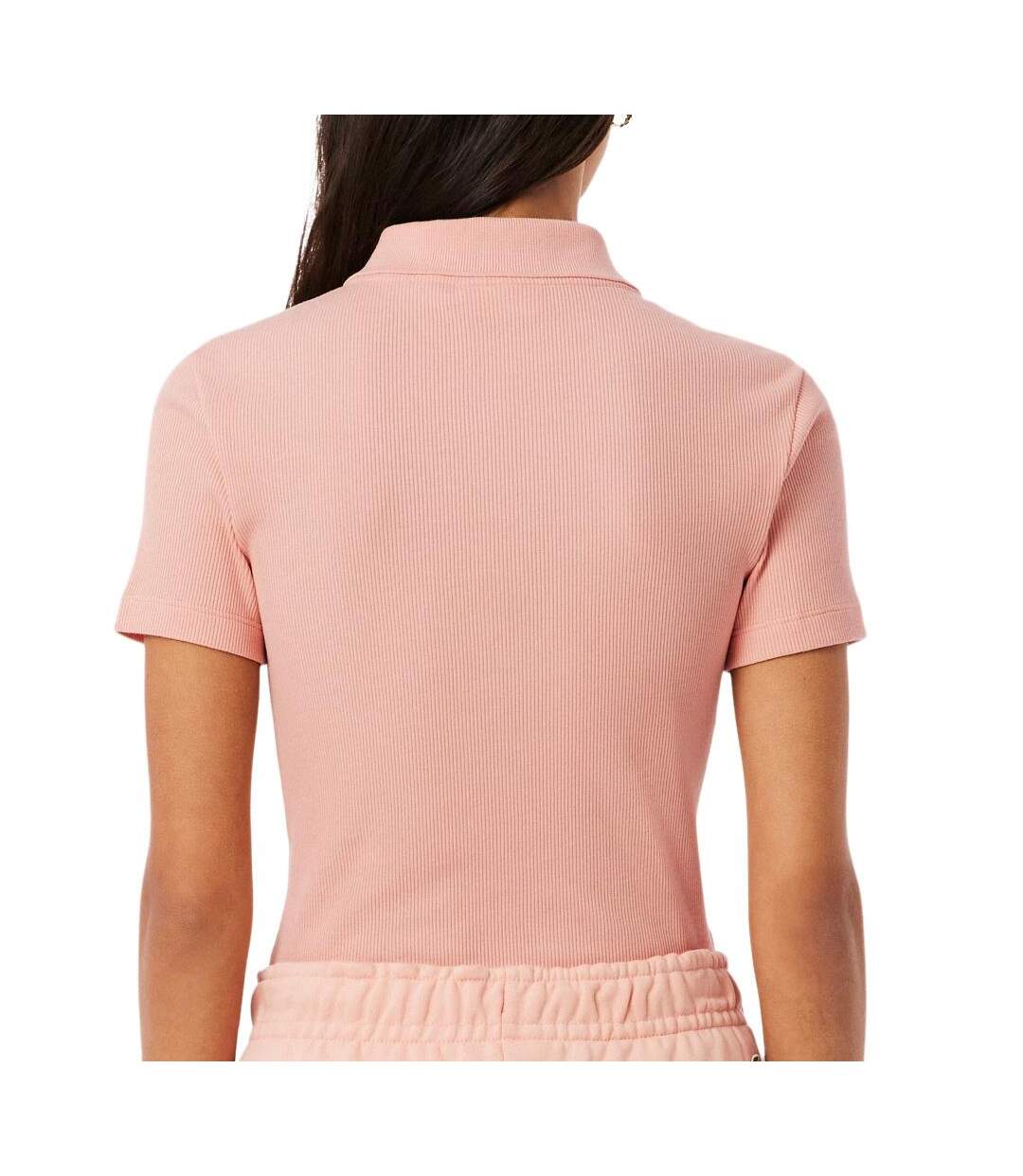 Polo orange femme lacoste  slim fit-2