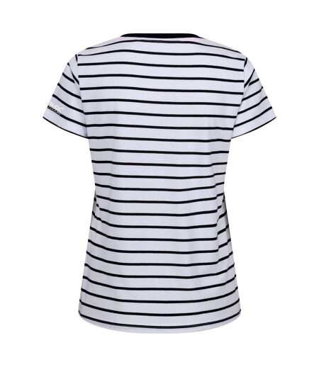 T-shirt filandra femme blanc / bleu marine Regatta