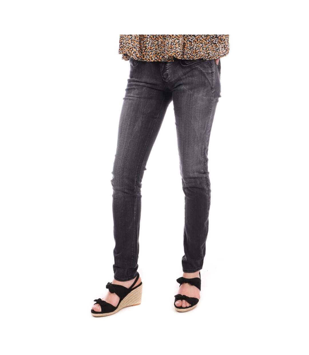 Jean slim noir délavé femme G-Star New Radar - W24-L32-1