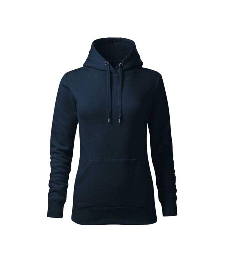 Sweat À Capuche Cape Free Femme Bleu Marine Foncé Malfini