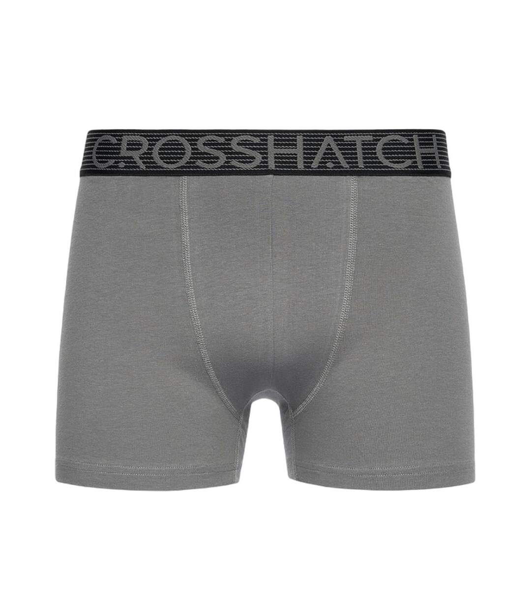 Boxers buzzard homme noir / gris Crosshatch-4