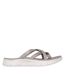 Womens/ladies Crossover Flat Sandals Taupe Skechers-1