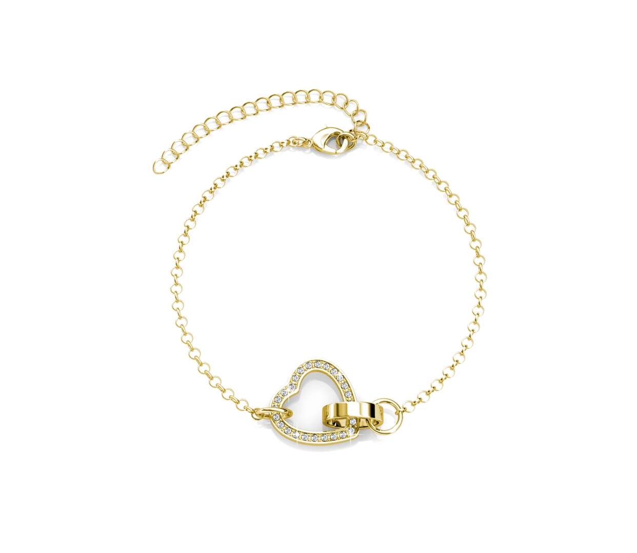 Bracelet Locked Heart, Cristal d'Autriche-4