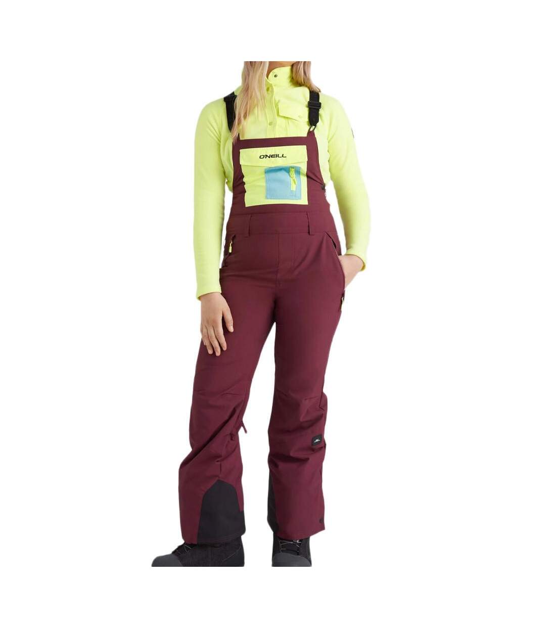 Salopette de ski bordeaux femme o'neill originals bib - l-1