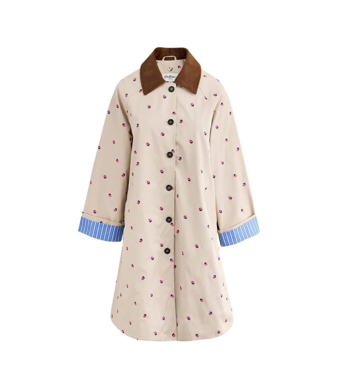 Womens/ladies Rose Trench Coat Tan Brown Cath Kidston-2