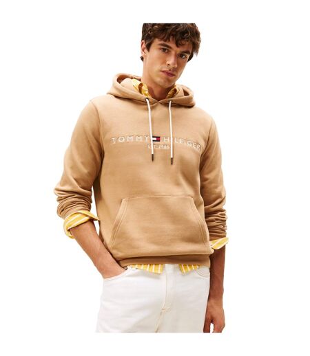 Sweat À Capuche Motif/style Logo Homme Marron Clair Tommy Hilfiger