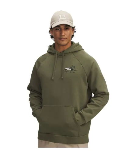 Sweat À Capuche Rival Homme Vert Under Armour