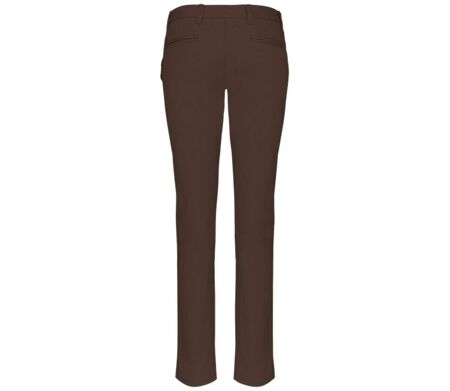 Pantalon chino - Femme - PAT741 - marron chocolat