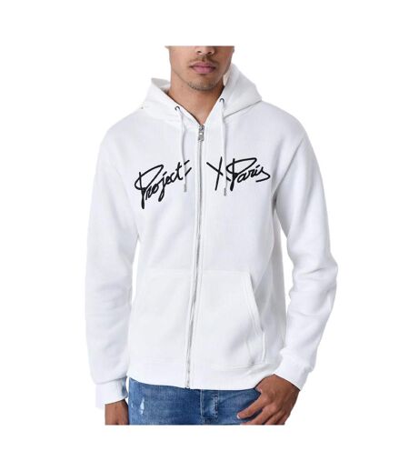 Sweat zippé blanc homme project x paris broderie origin - l