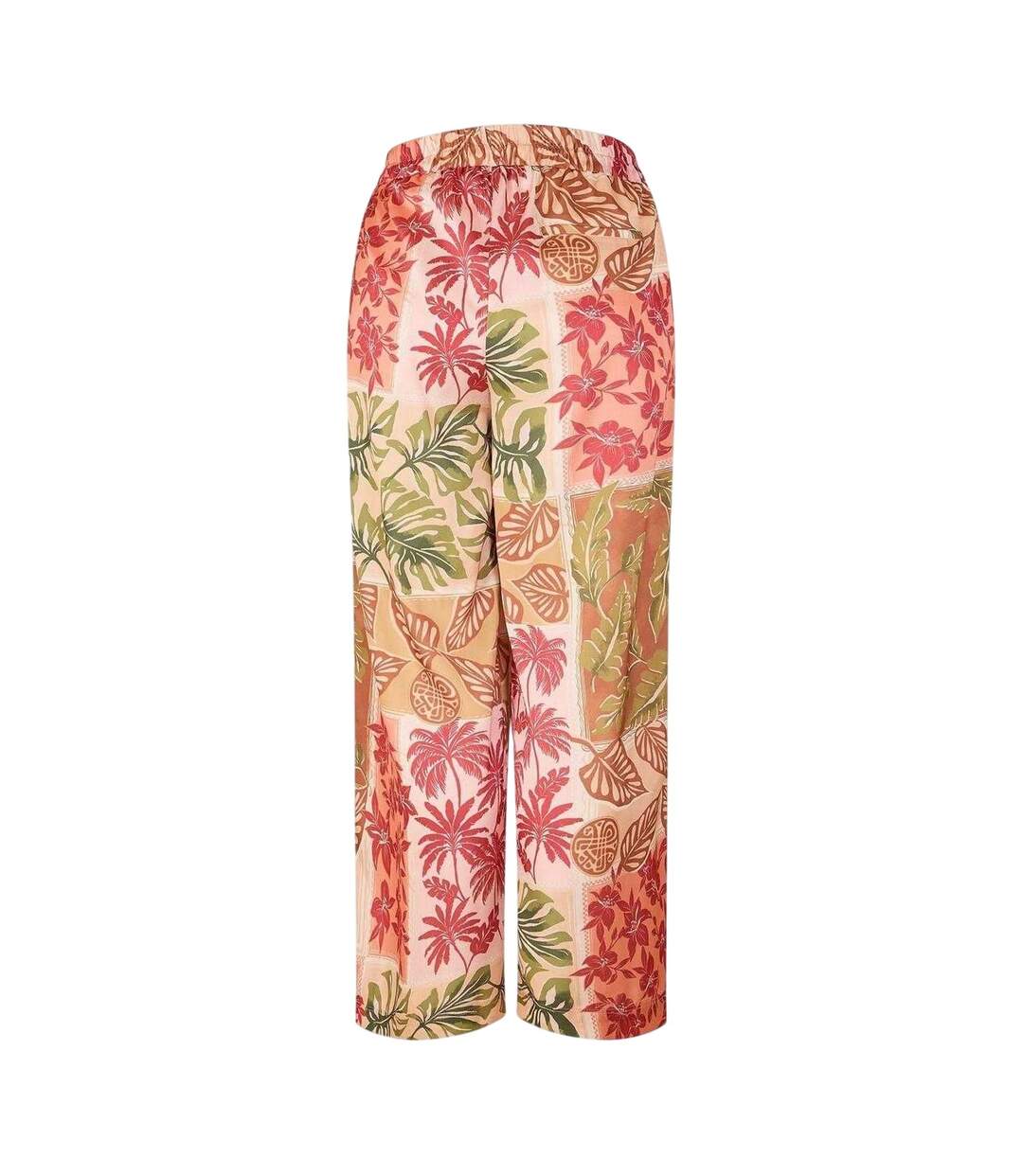 Womens/ladies Patchwork Wide Leg Trousers Multicoloured Biba-2