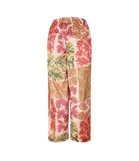 Womens/ladies Patchwork Wide Leg Trousers Multicoloured Biba