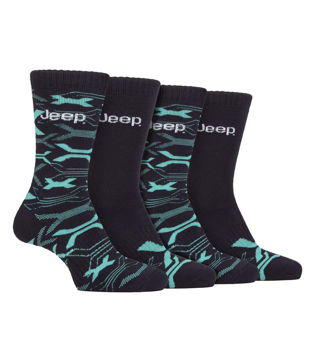 Jeep - Chaussettes de bottes épaisses en bambou pour hommes 4 paires-1