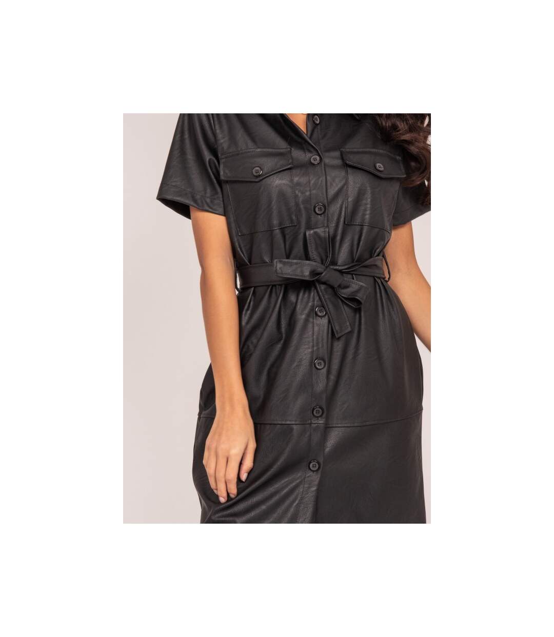 Robe courte simili cuir IRRLY - Dona X Lisa-3