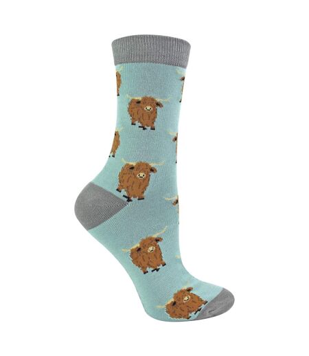 Chaussettes de vache Highland pour dames | Chaussettes fantaisie en bambou
