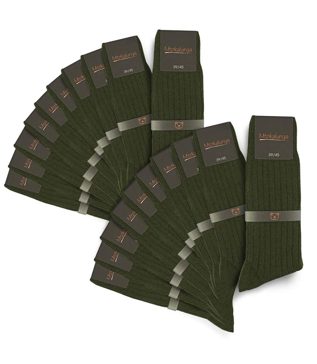 Chaussettes homme Mokalunga   (Lot de 20 paires) - Fabriqué en UE