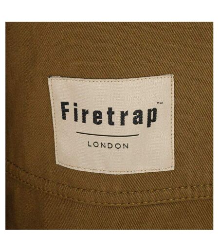 Chemise Manches Longues Motif/style Logo Homme Vert Kaki Firetrap