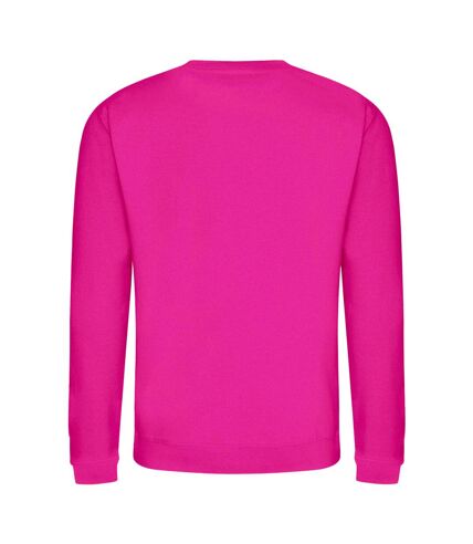 AWDis Just Hoods AWDis Unisex Crew Neck Plain Sweatshirt (280 GSM) (Hot Pink) - UTRW2014