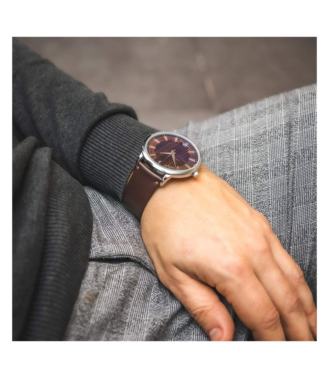 Belle Montre Homme Marron M. JOHN-2