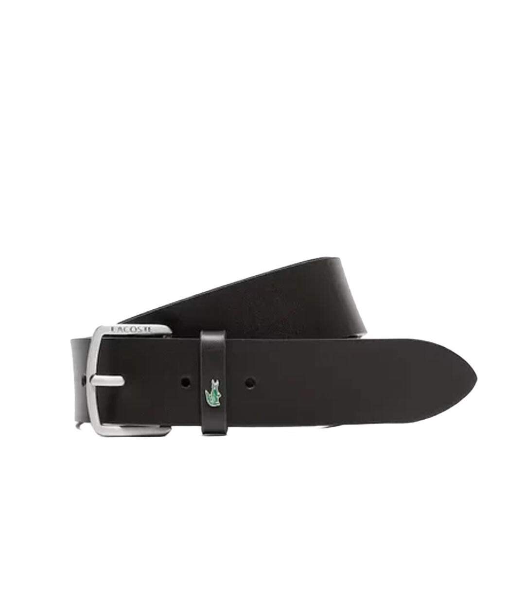 Ceinture cuir noir femme lacoste braid-1