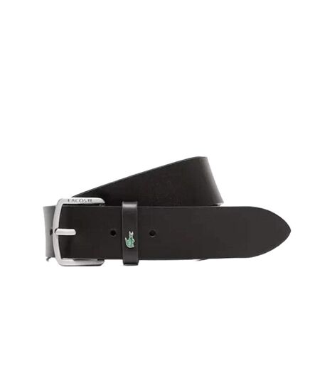 Ceinture cuir noir femme lacoste braid